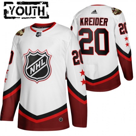 New York Rangers Chris Kreider 20 2022 NHL All-Star Wit Authentic Shirt - Kinderen